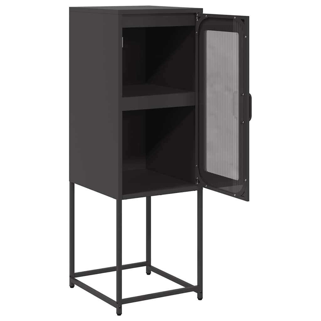 vidaXL Komoda Czarna 36x39x107 cm Stal walcowana na zimno