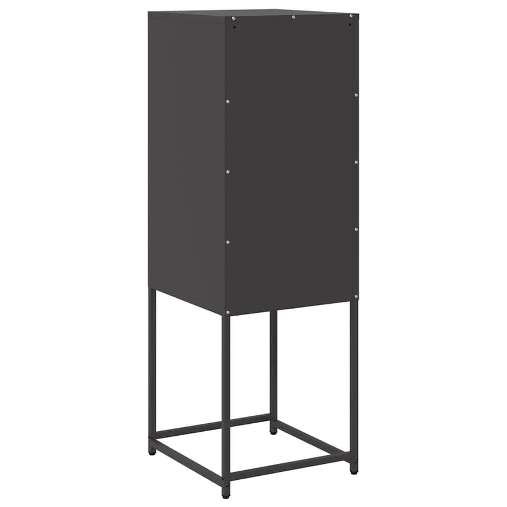 vidaXL Komoda Czarna 36x39x107 cm Stal walcowana na zimno