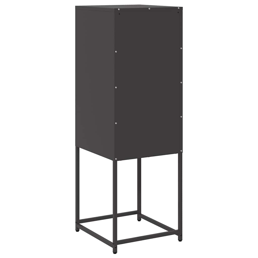 vidaXL Komoda Czarna 36x39x107 cm Stal walcowana na zimno