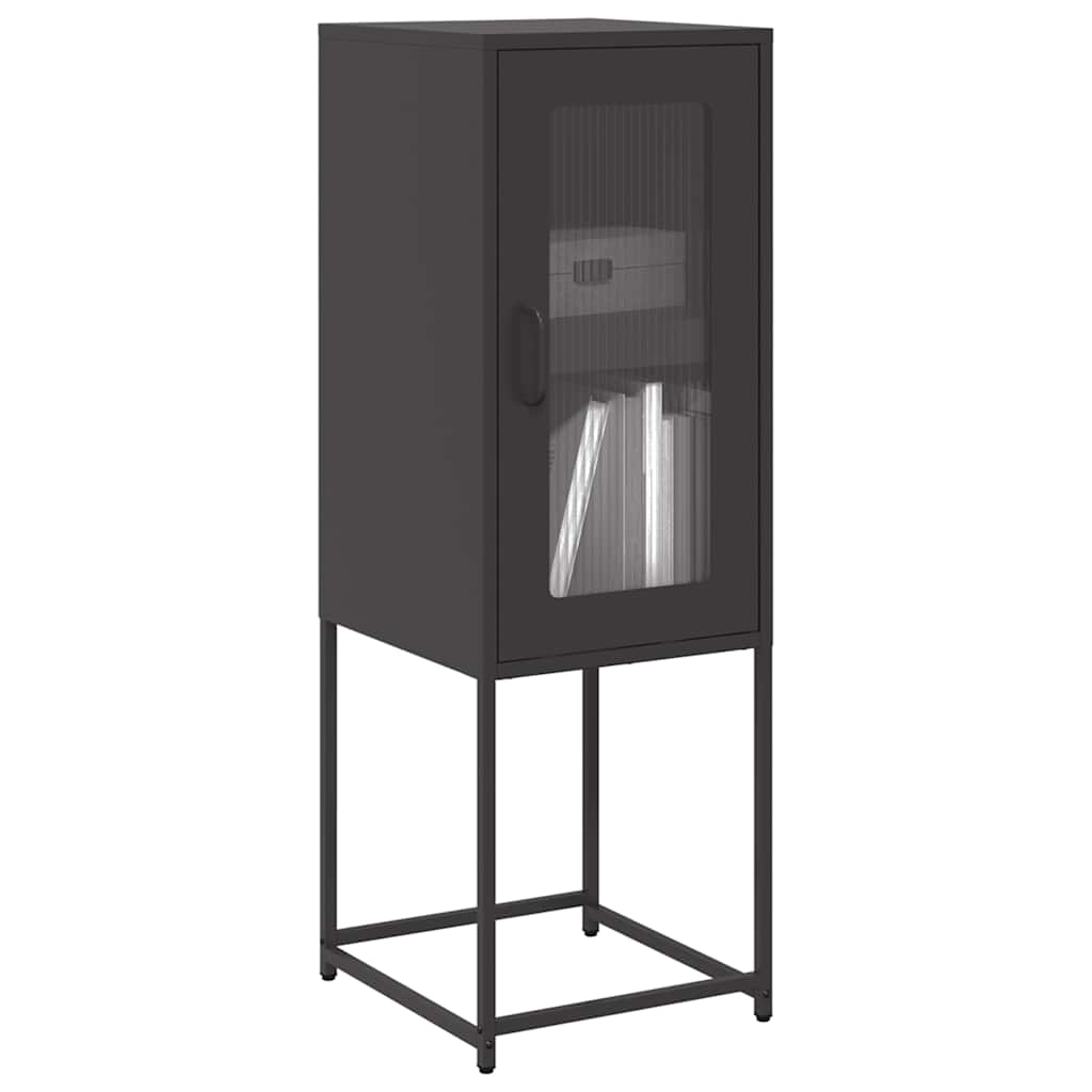 vidaXL Komoda Czarna 36x39x107 cm Stal walcowana na zimno