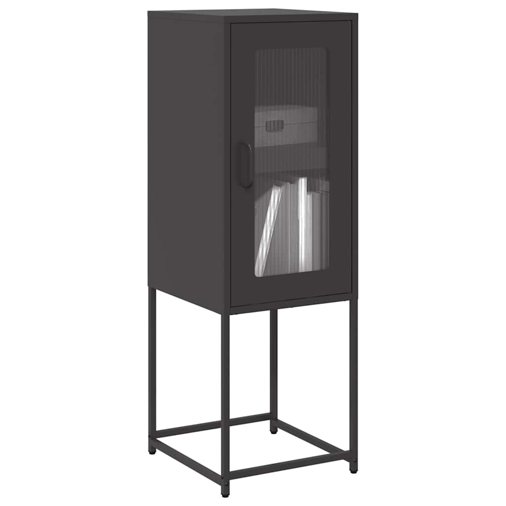 vidaXL Komoda Czarna 36x39x107 cm Stal walcowana na zimno