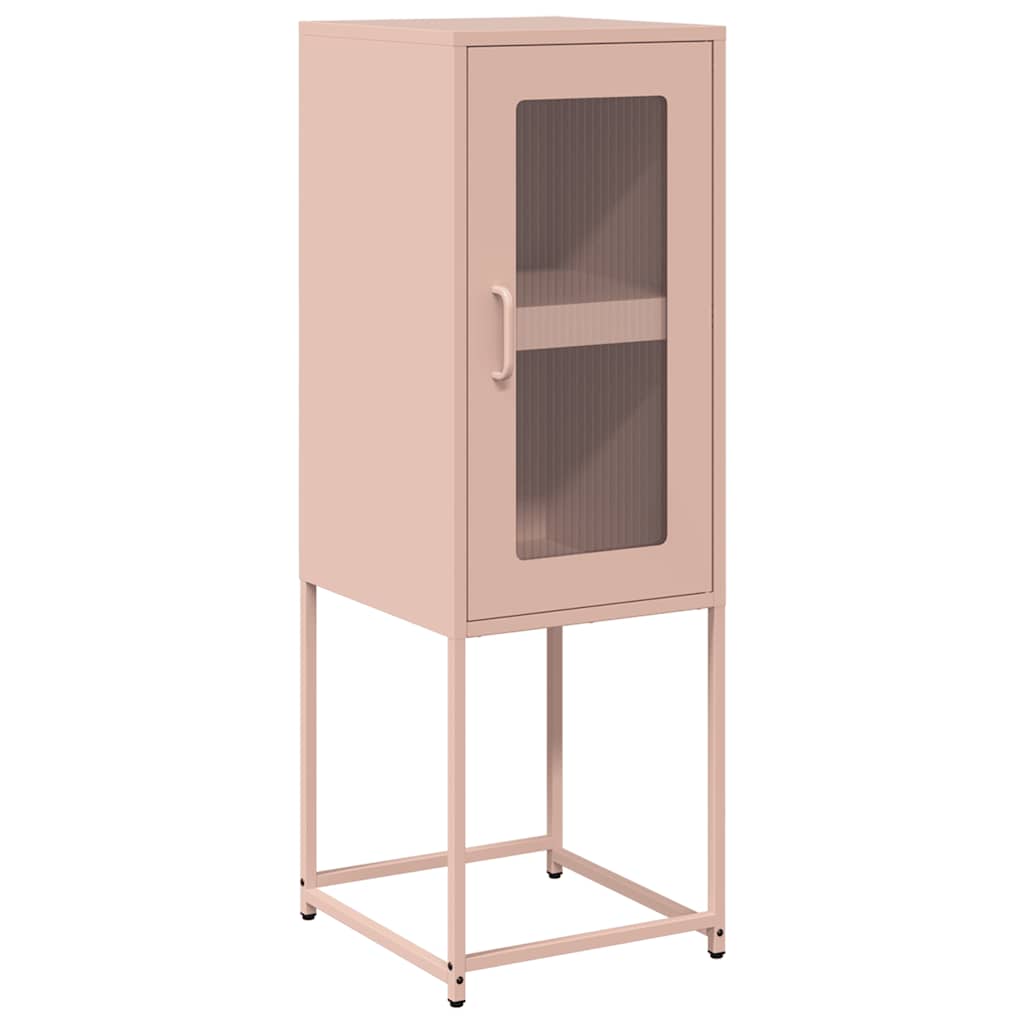 vidaXL Komoda Różowa 36x39x107 cm Stal walcowana na zimno