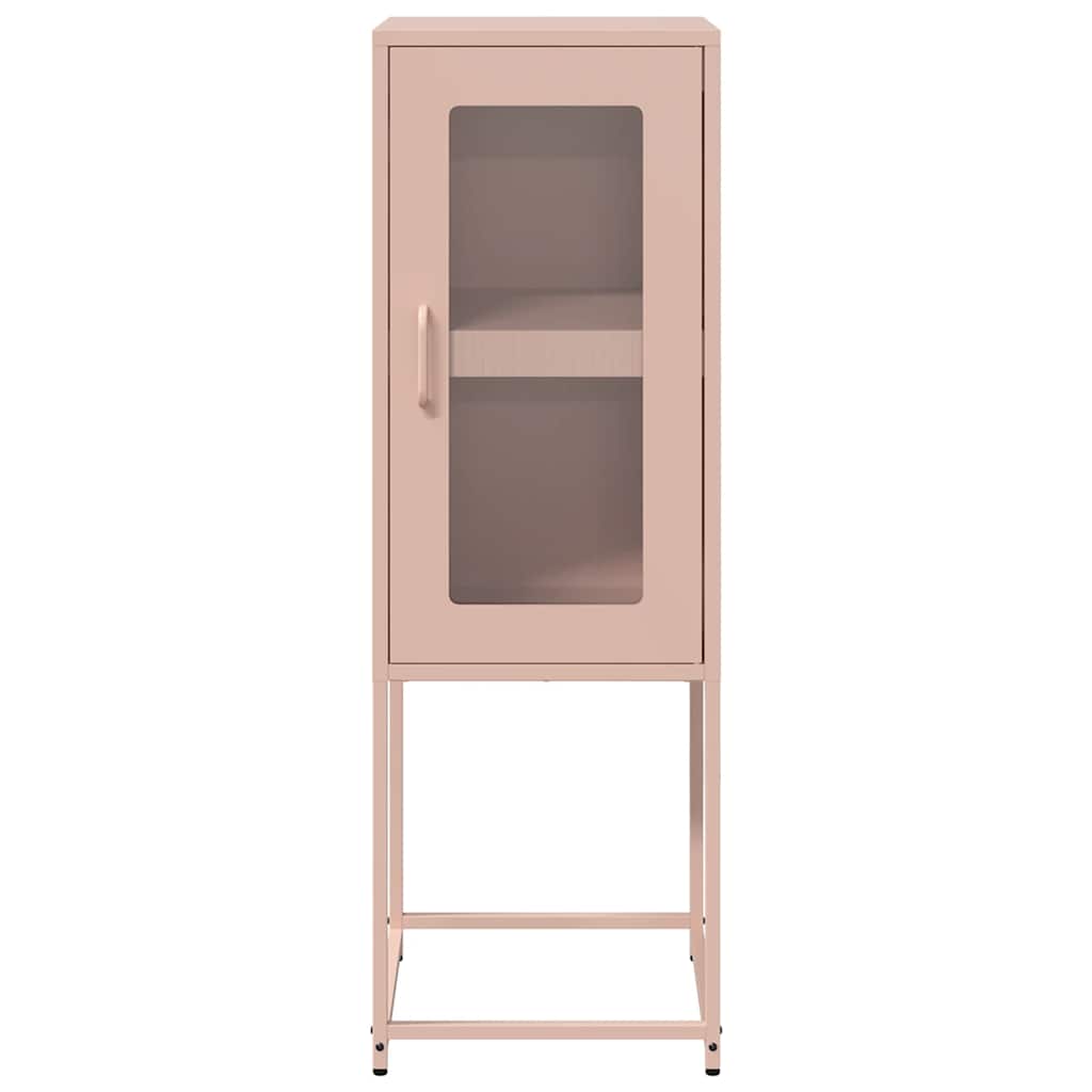 vidaXL Komoda Różowa 36x39x107 cm Stal walcowana na zimno