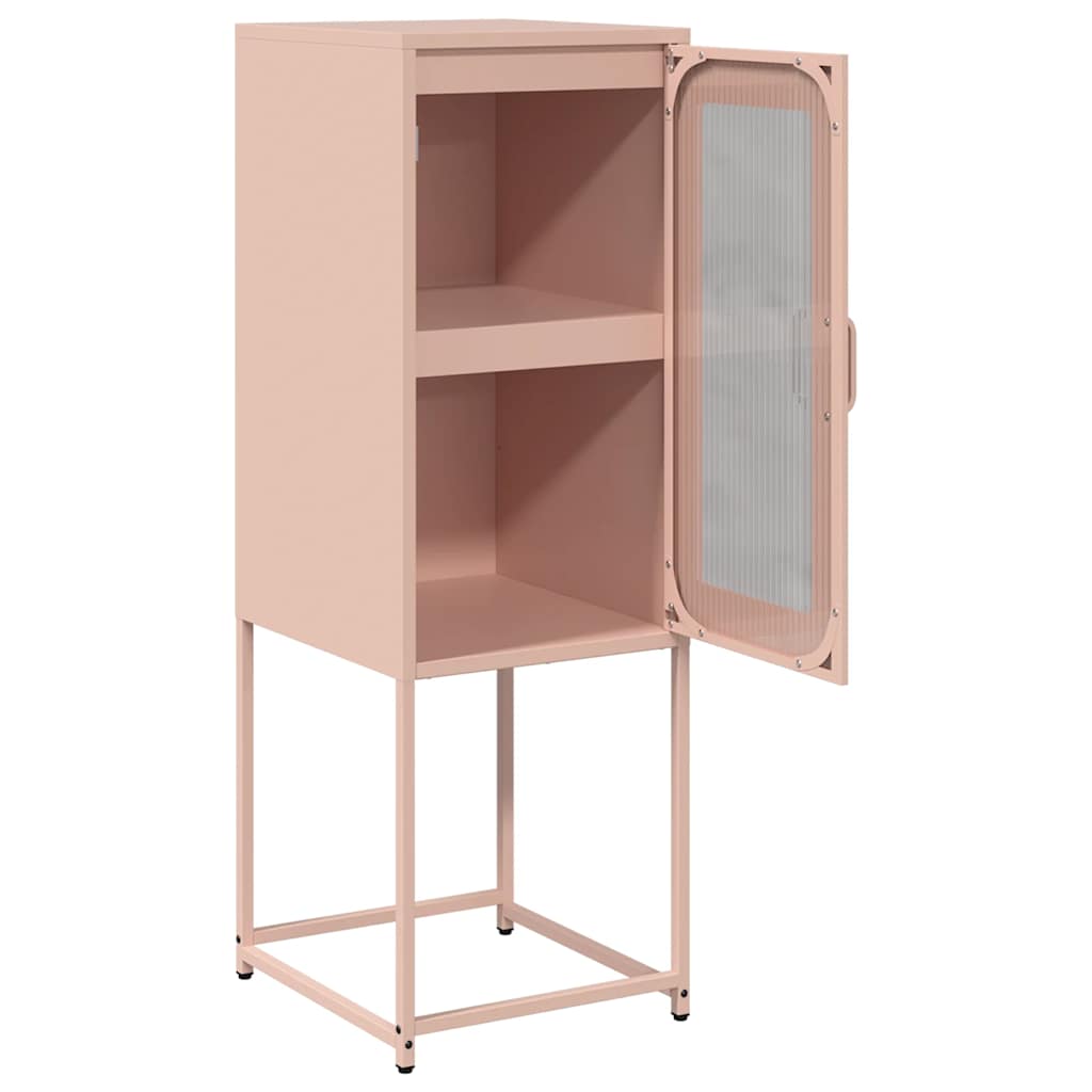 vidaXL Komoda Różowa 36x39x107 cm Stal walcowana na zimno