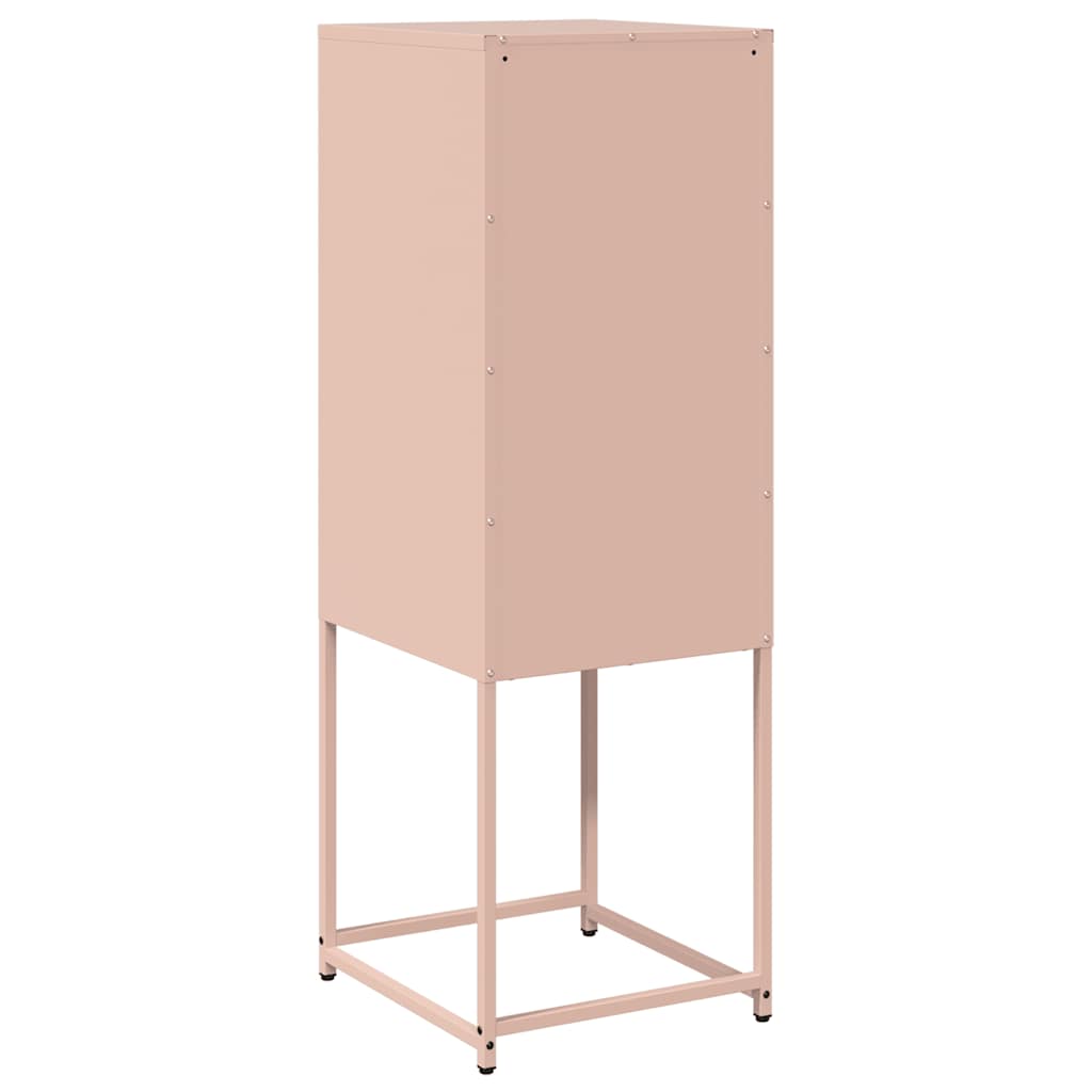 vidaXL Komoda Różowa 36x39x107 cm Stal walcowana na zimno