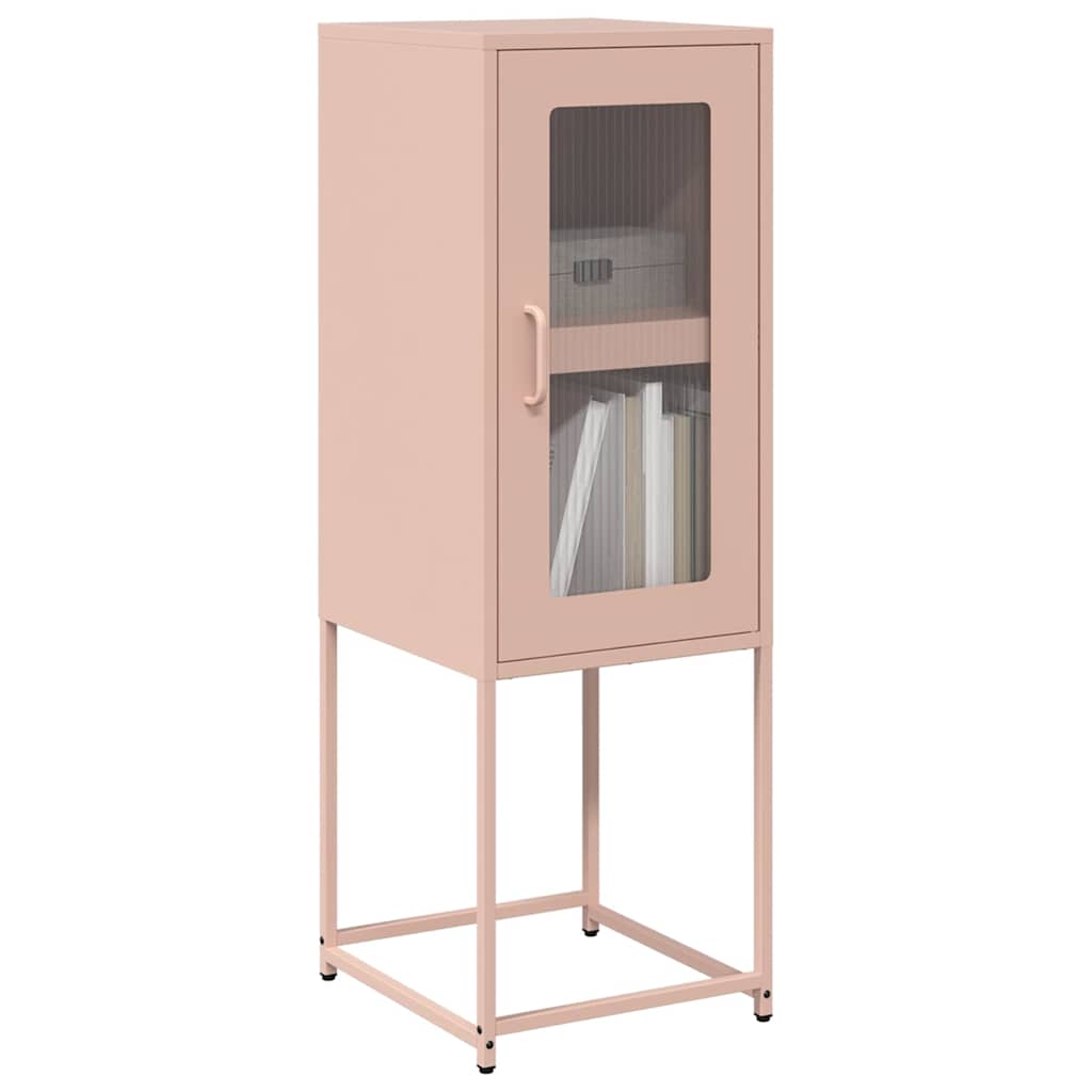 vidaXL Komoda Różowa 36x39x107 cm Stal walcowana na zimno