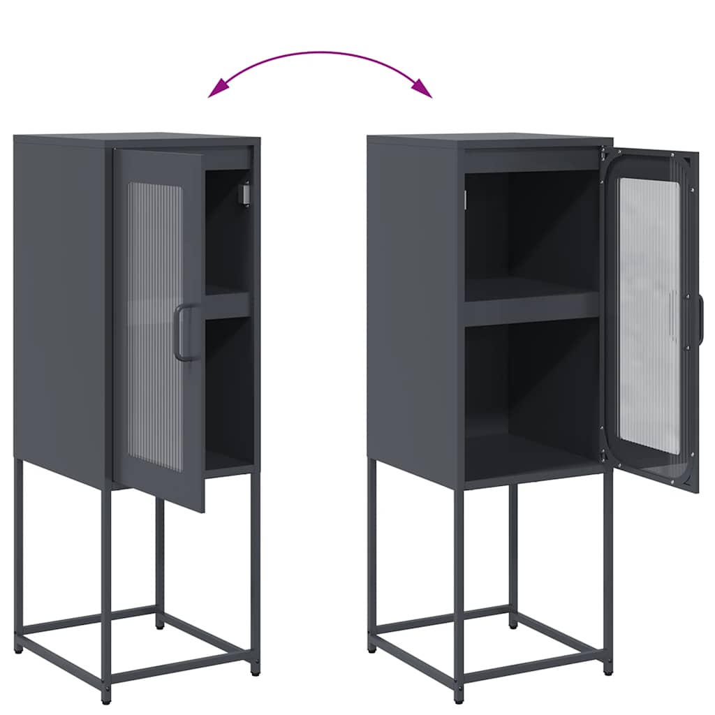 vidaXL Komoda Antracyt 36x39x107 cm Stal walcowana na zimno