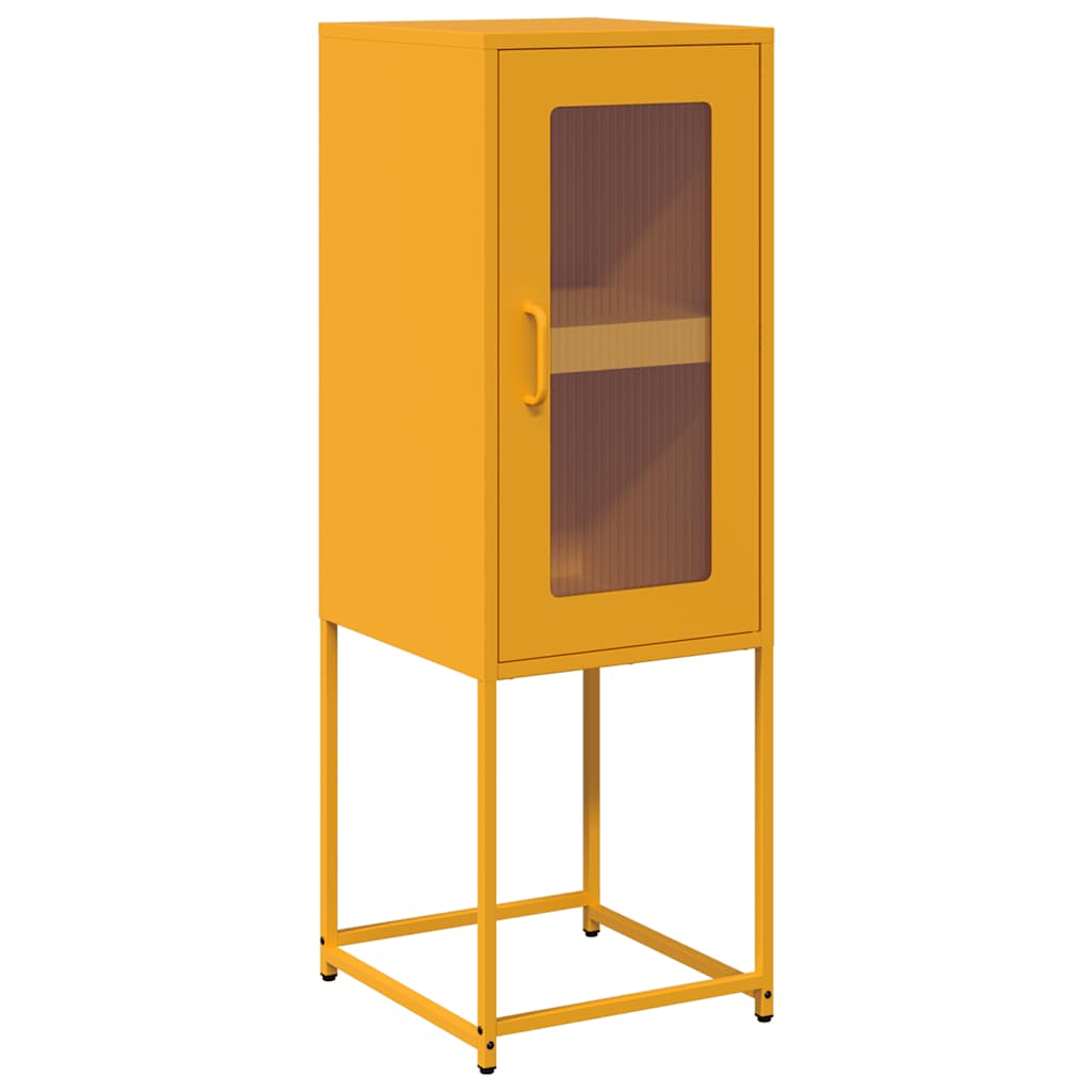 vidaXL Komoda Musztardowo-żółta 36x39x107 cm Stal walcowana na zimno