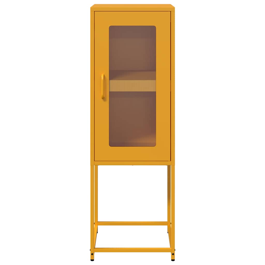 vidaXL Komoda Musztardowo-żółta 36x39x107 cm Stal walcowana na zimno
