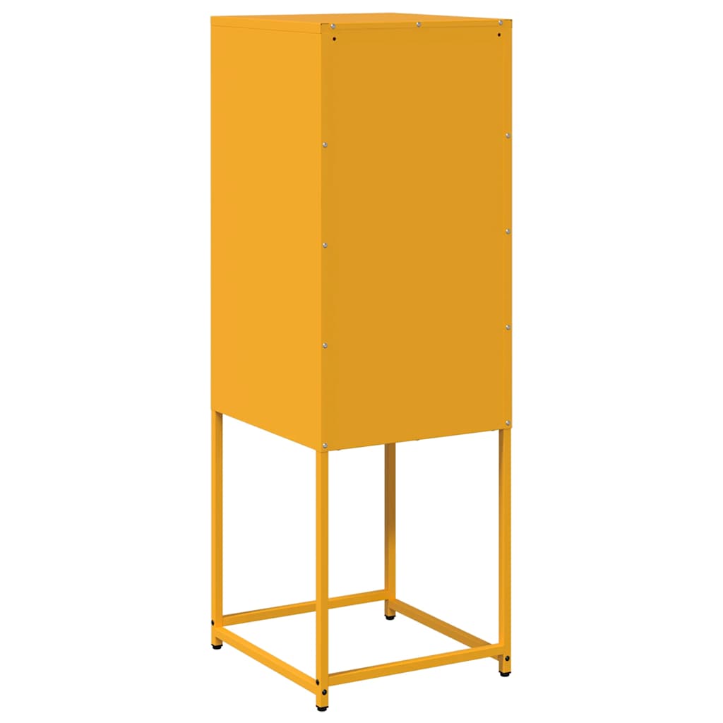 vidaXL Komoda Musztardowo-żółta 36x39x107 cm Stal walcowana na zimno