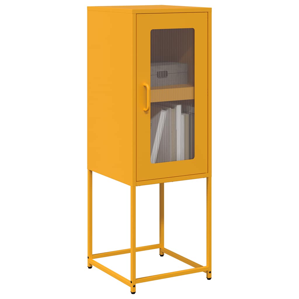 vidaXL Komoda Musztardowo-żółta 36x39x107 cm Stal walcowana na zimno