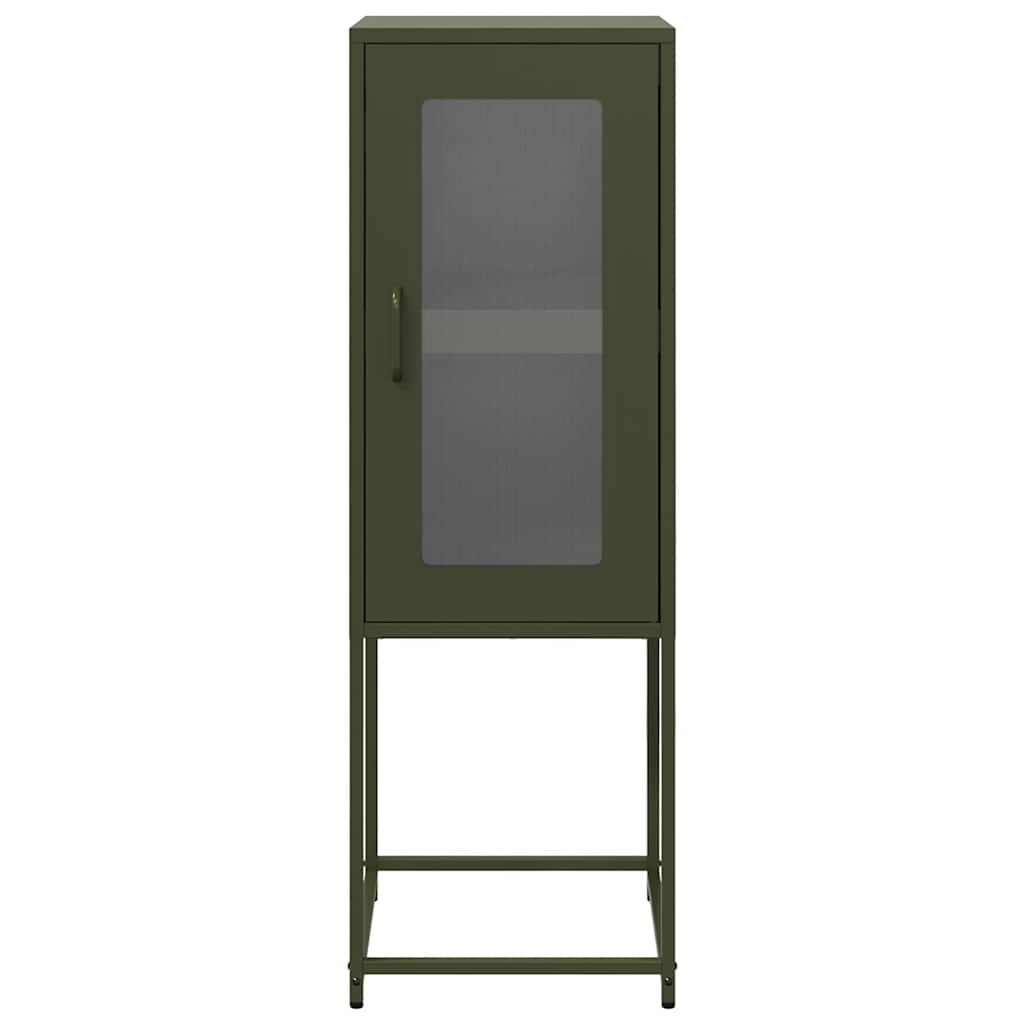 vidaXL Komoda Oliwkowo-zielona 36x39x107 cm Stal walcowana na zimno