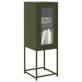 vidaXL Komoda Oliwkowo-zielona 36x39x107 cm Stal walcowana na zimno