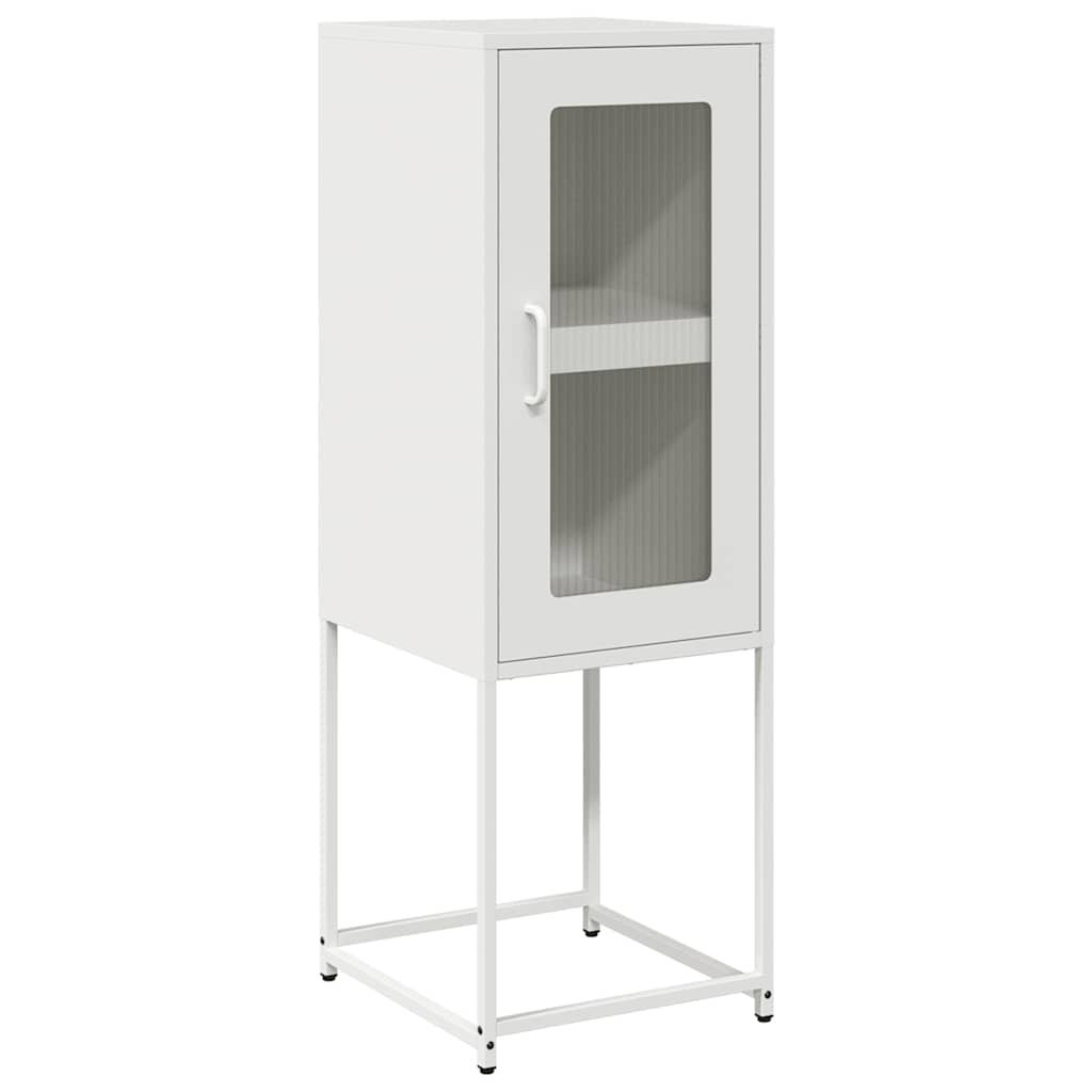 vidaXL Komoda Biała 36x39x107 cm Stal walcowana na zimno
