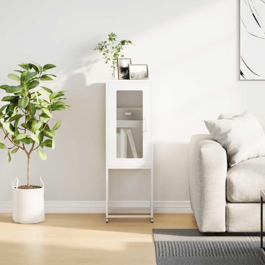 vidaXL Komoda Biała 36x39x107 cm Stal walcowana na zimno