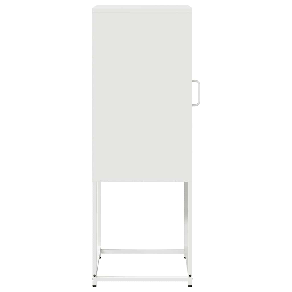 vidaXL Komoda Biała 36x39x107 cm Stal walcowana na zimno