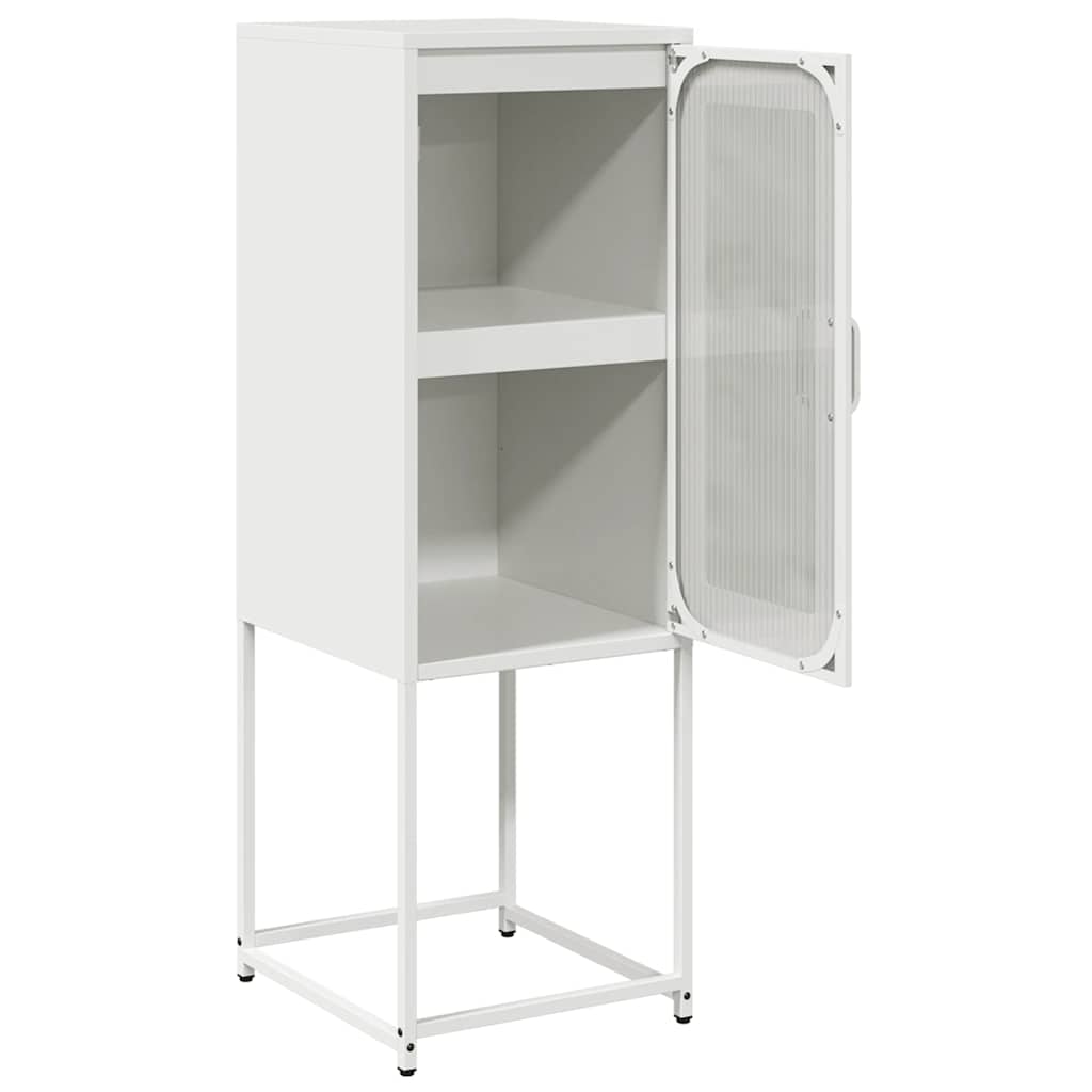 vidaXL Komoda Biała 36x39x107 cm Stal walcowana na zimno