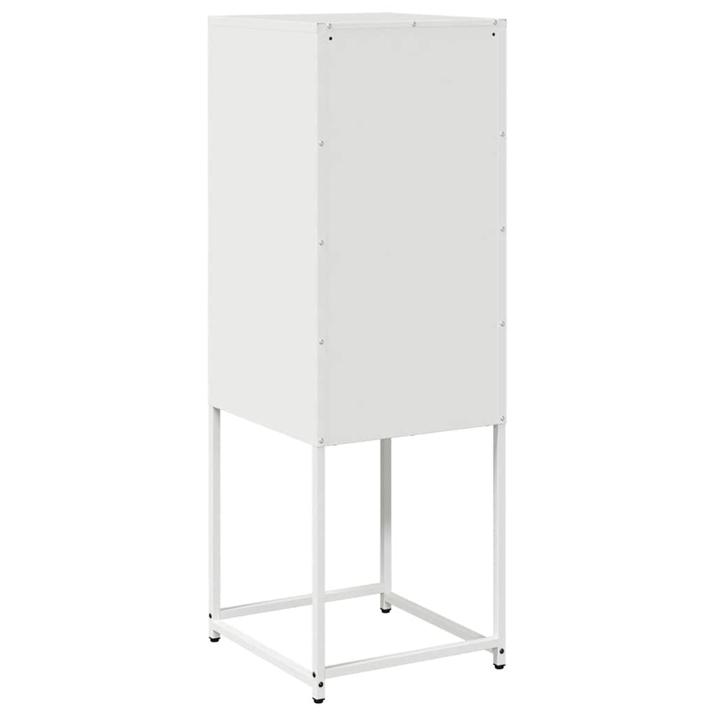 vidaXL Komoda Biała 36x39x107 cm Stal walcowana na zimno