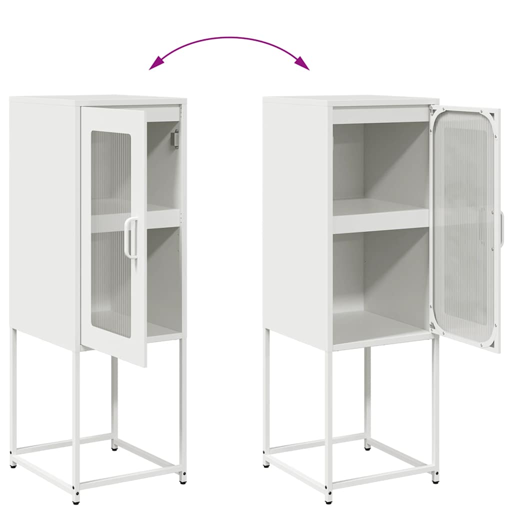 vidaXL Komoda Biała 36x39x107 cm Stal walcowana na zimno