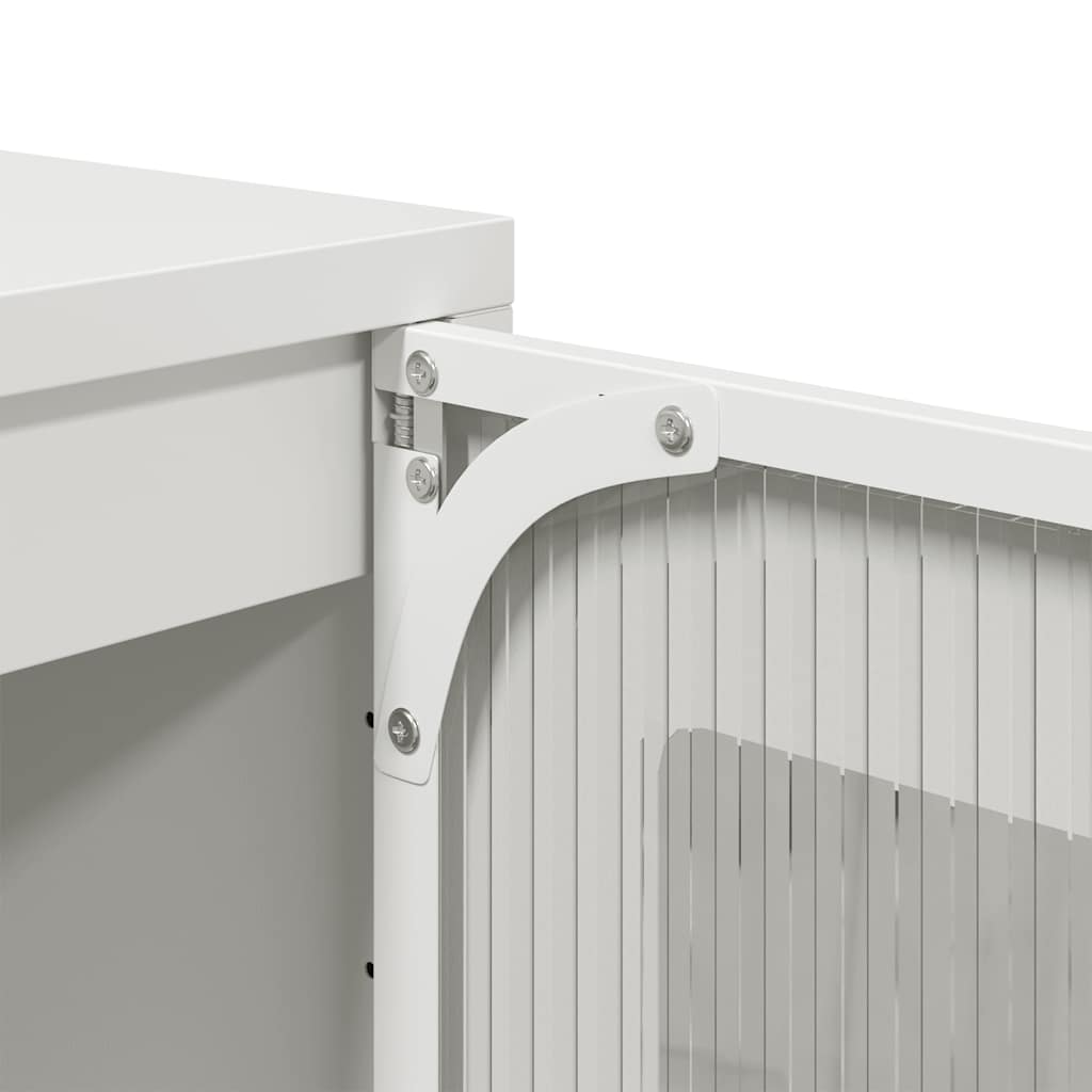 vidaXL Komoda Biała 36x39x107 cm Stal walcowana na zimno