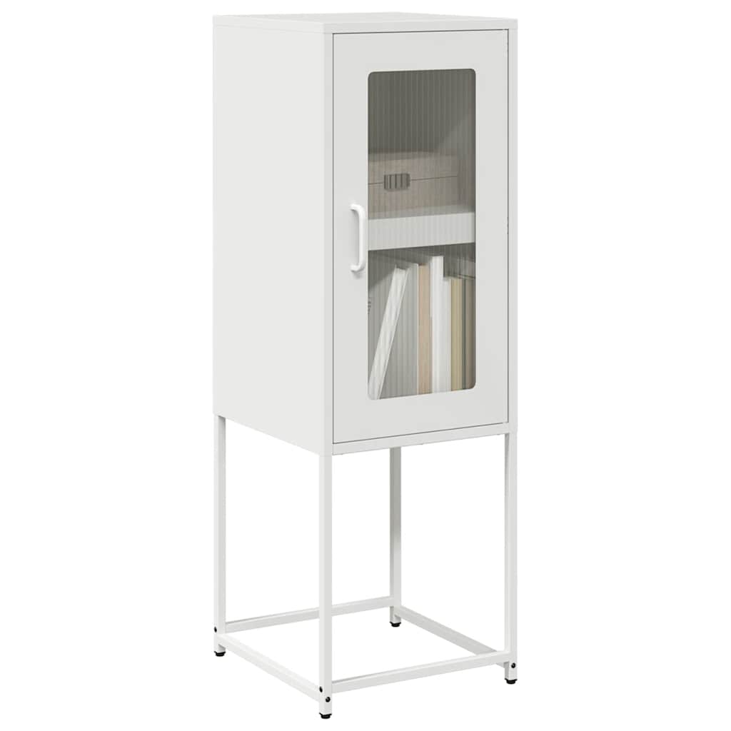 vidaXL Komoda Biała 36x39x107 cm Stal walcowana na zimno