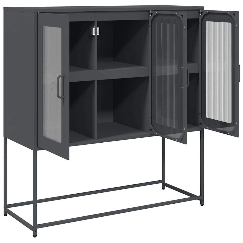 vidaXL Szafka, antracytowa, 100,5x39x107 cm, stal walcowana na zimno