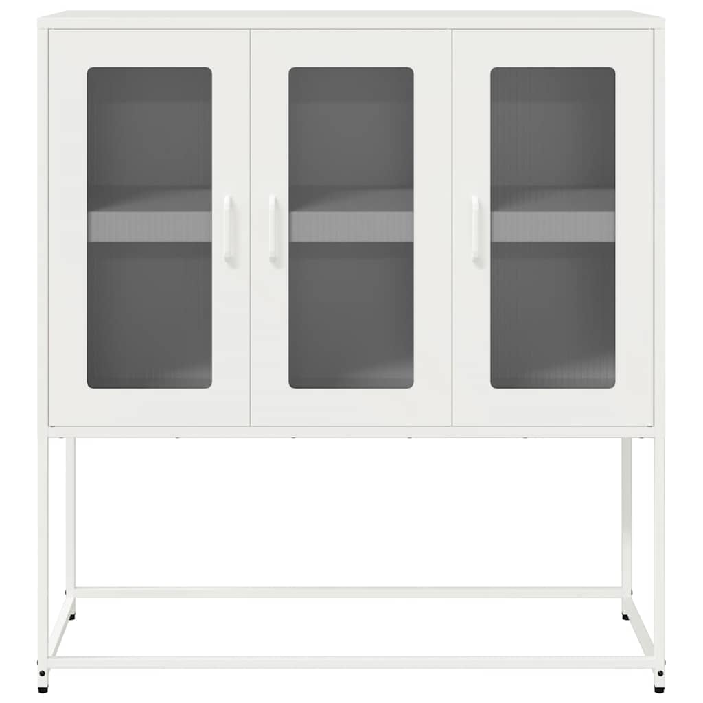 vidaXL Szafka, biała, 100,5x39x107 cm, stal walcowana na zimno