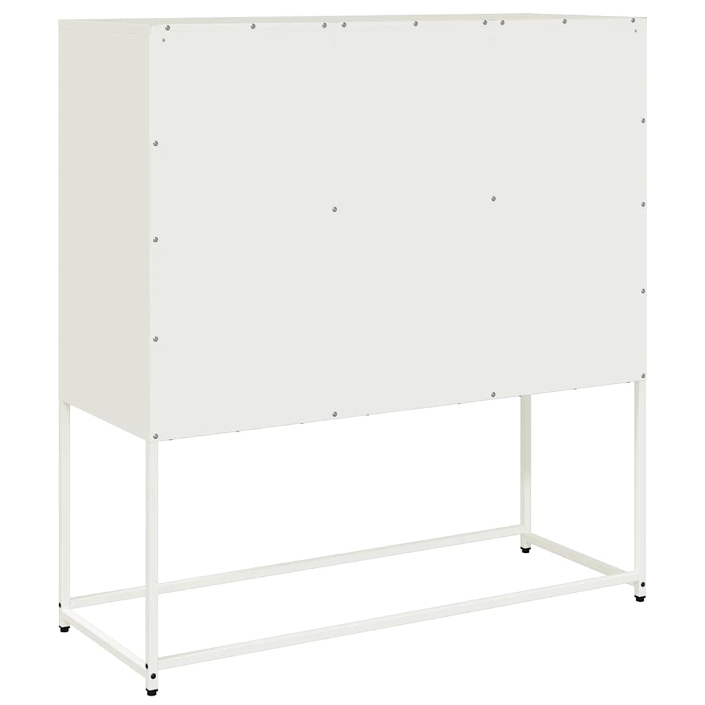 vidaXL Szafka, biała, 100,5x39x107 cm, stal walcowana na zimno