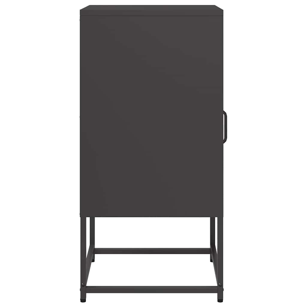 vidaXL Szafka nocna Czarna 36x39x78 cm Stal walcowana na zimno