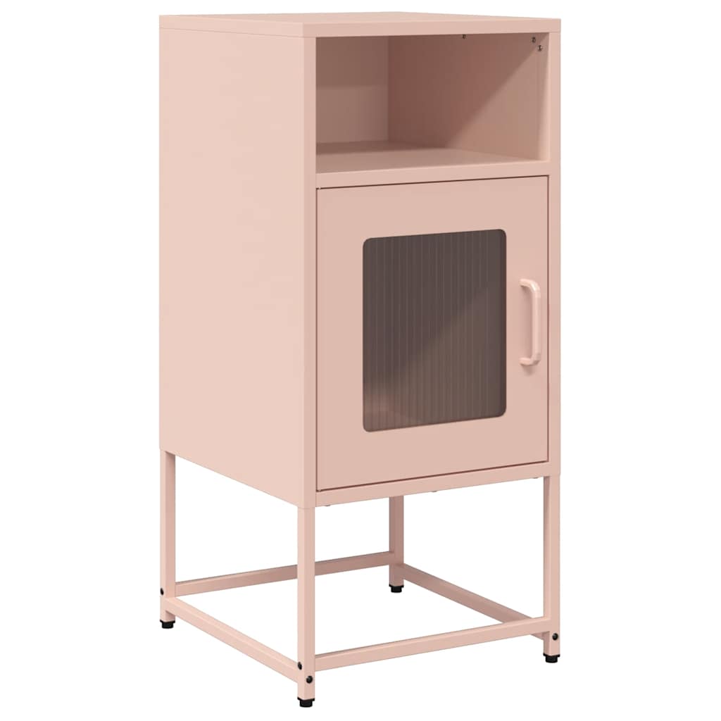 vidaXL Szafka nocna Różowa 36x39x78 cm Stal walcowana na zimno