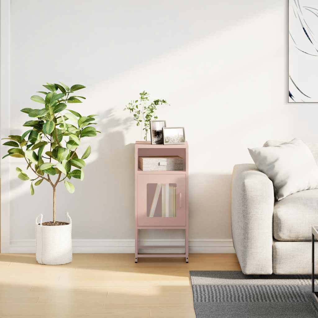 vidaXL Szafka nocna Różowa 36x39x78 cm Stal walcowana na zimno
