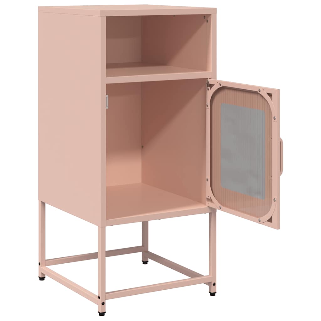 vidaXL Szafka nocna Różowa 36x39x78 cm Stal walcowana na zimno