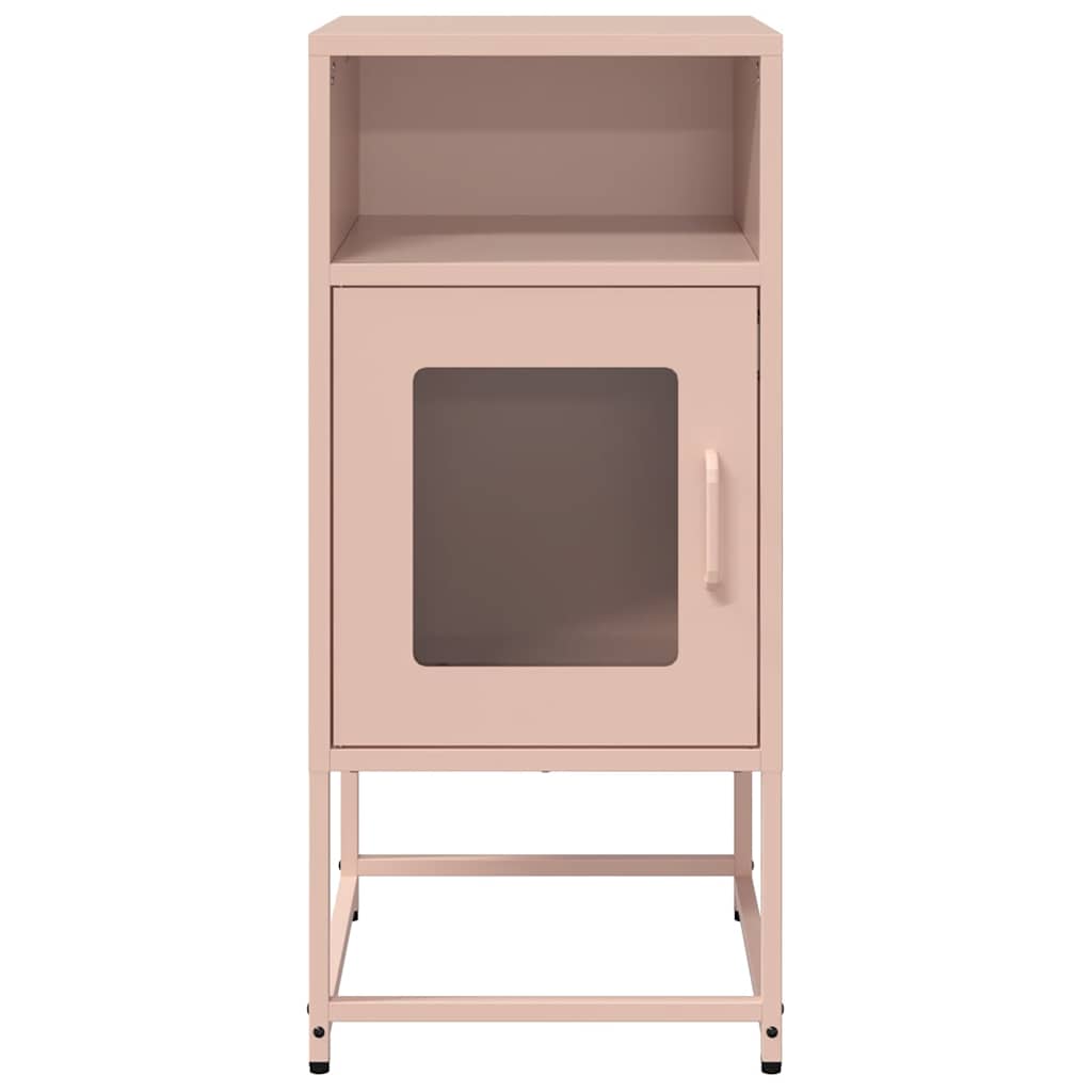 vidaXL Szafka nocna Różowa 36x39x78 cm Stal walcowana na zimno