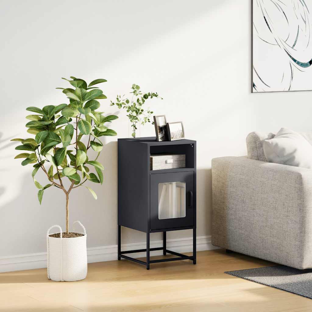 vidaXL Szafka nocna Antracyt 36x39x78 cm Stal walcowana na zimno