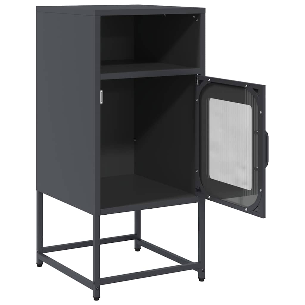 vidaXL Szafka nocna Antracyt 36x39x78 cm Stal walcowana na zimno