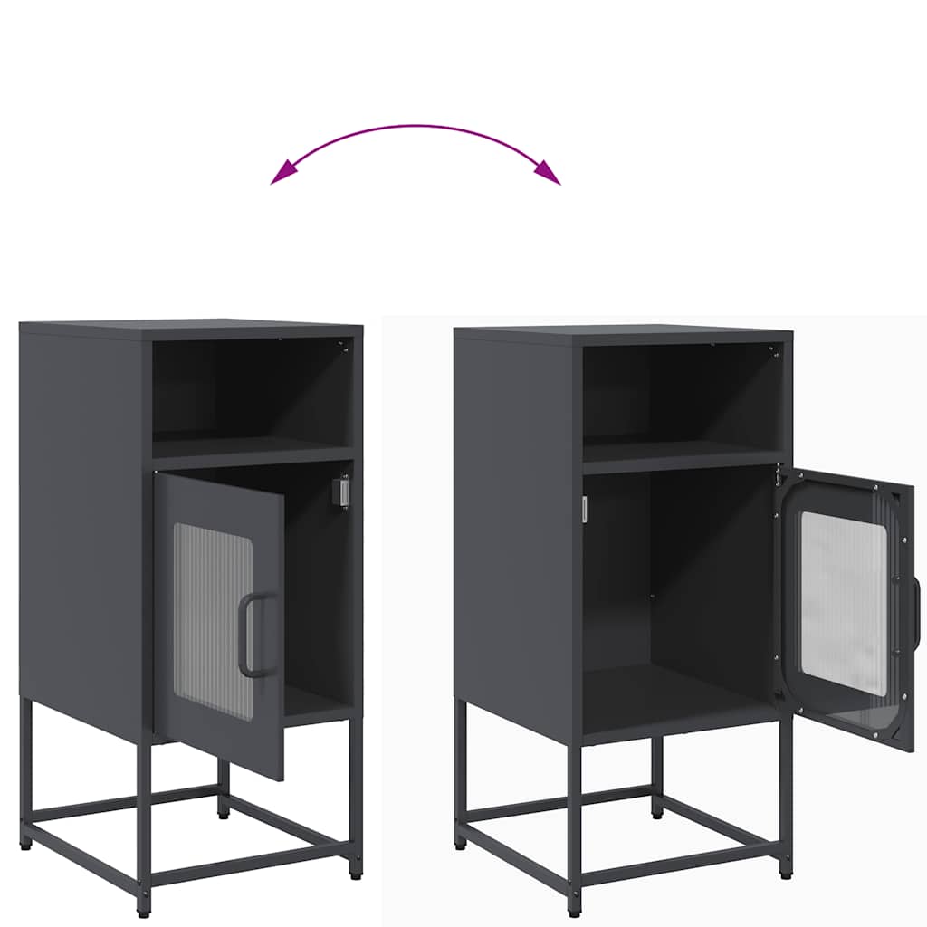 vidaXL Szafka nocna Antracyt 36x39x78 cm Stal walcowana na zimno