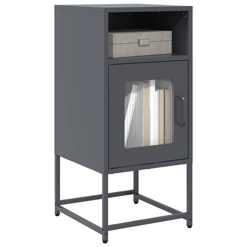 vidaXL Szafka nocna Antracyt 36x39x78 cm Stal walcowana na zimno