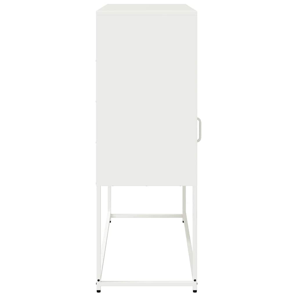vidaXL Szafka, biała, 100,5x39x107 cm, stal walcowana na zimno