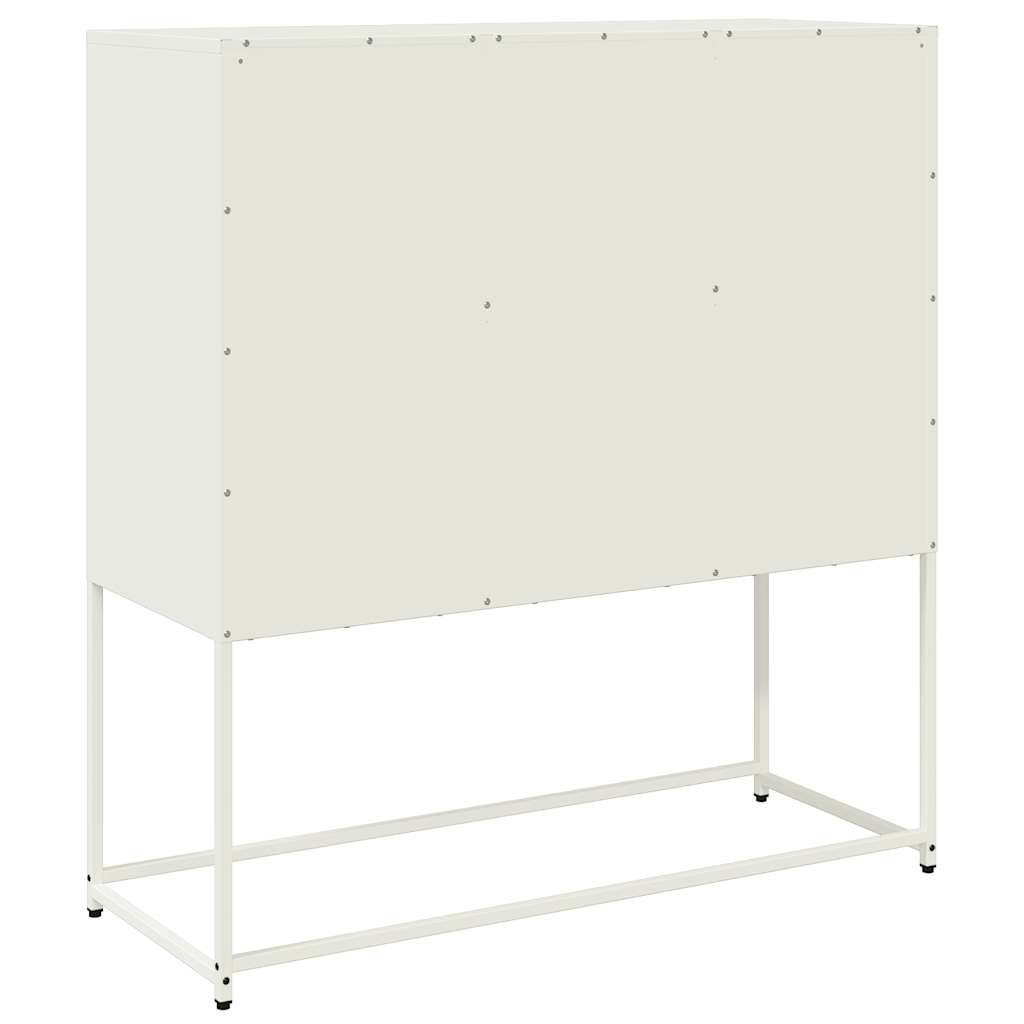 vidaXL Szafka, biała, 100,5x39x107 cm, stal walcowana na zimno