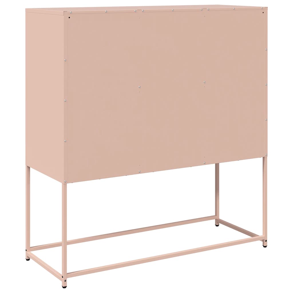 vidaXL Szafka, różowa, 100,5x39x107 cm, stal walcowana na zimno