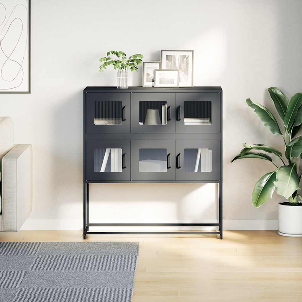 vidaXL Szafka, antracytowa, 100,5x39x107 cm, stal walcowana na zimno