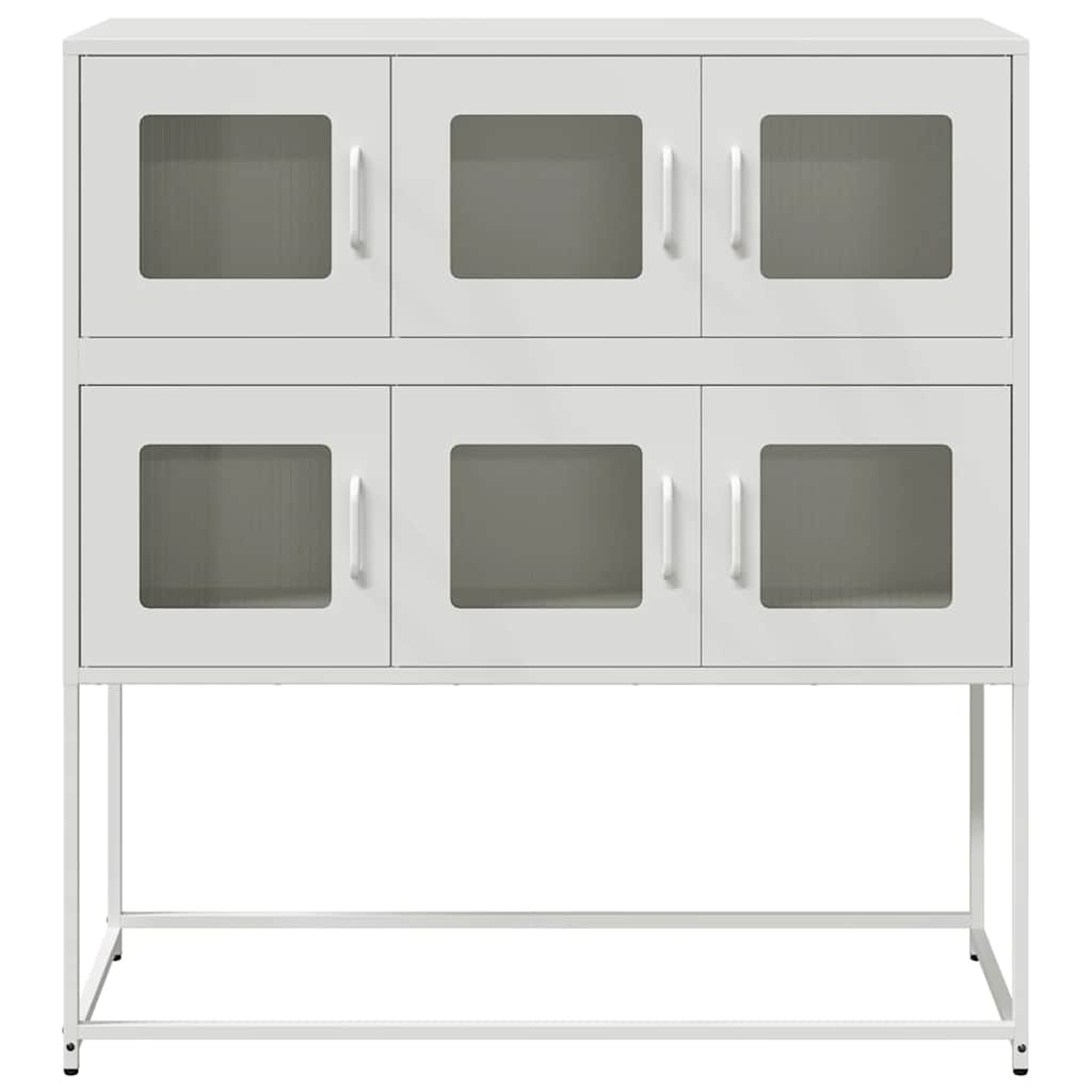 vidaXL Szafka, biała, 100,5x39x107 cm, stal walcowana na zimno