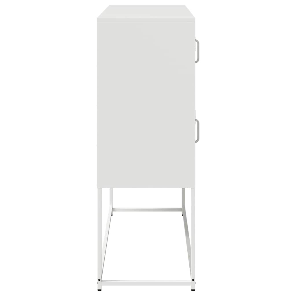 vidaXL Szafka, biała, 100,5x39x107 cm, stal walcowana na zimno