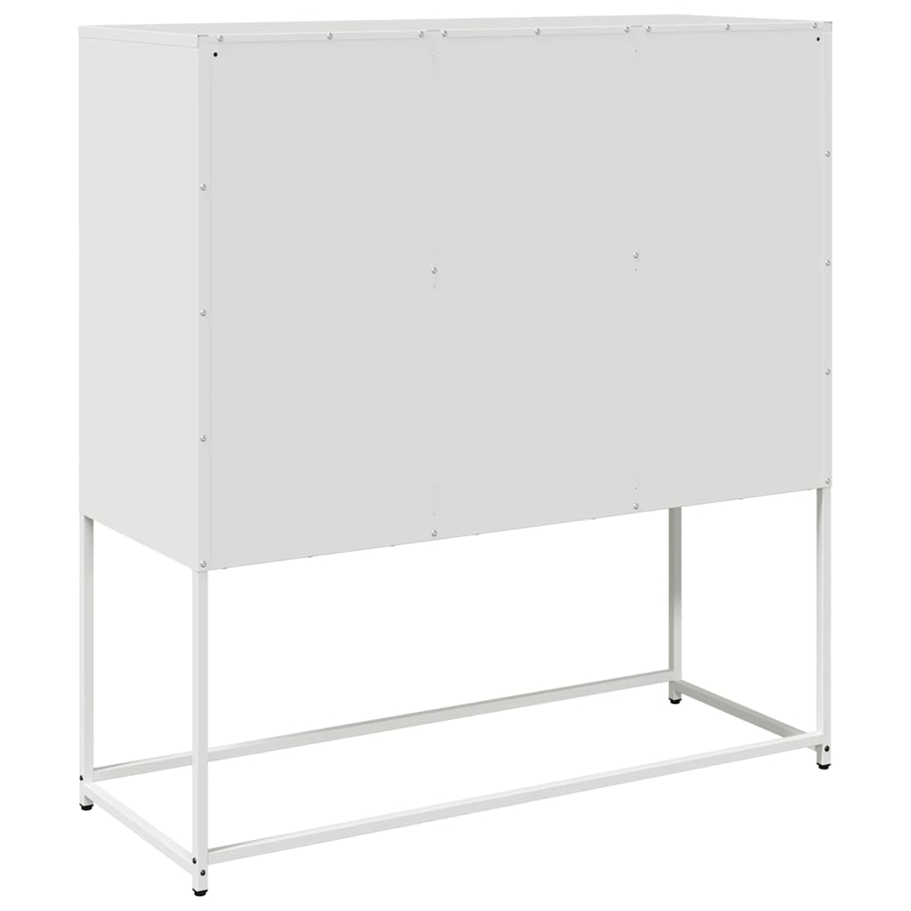 vidaXL Szafka, biała, 100,5x39x107 cm, stal walcowana na zimno