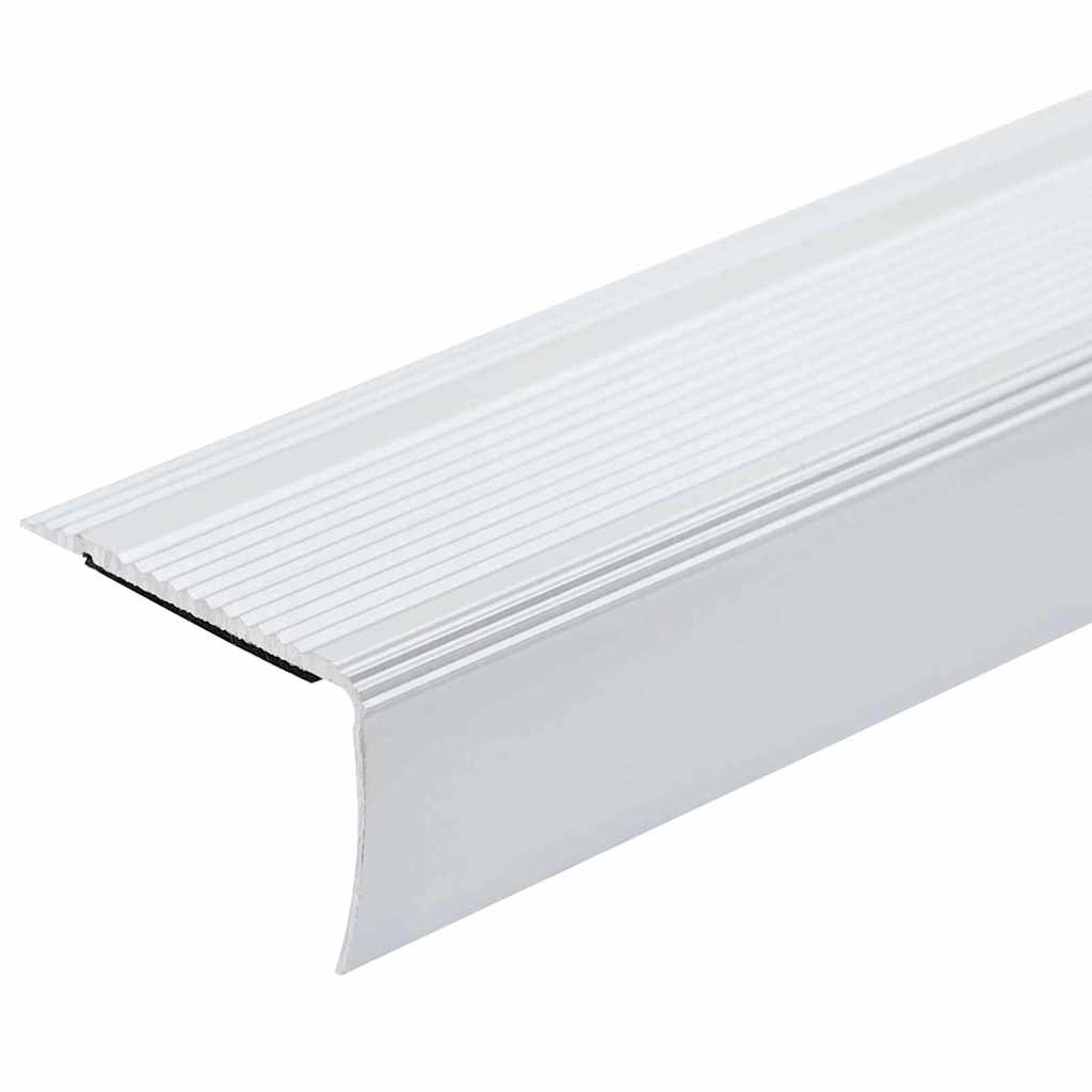 vidaXL Listwy schodowe 10 pcs Srebrny 67 x 3 x 2 cm Aluminium