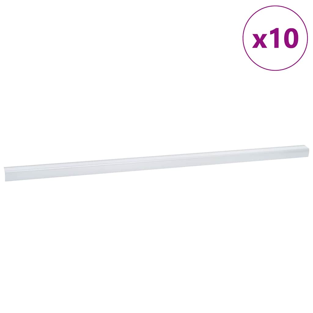 vidaXL Listwy schodowe 10 pcs Srebrny 67 x 3 x 2 cm Aluminium