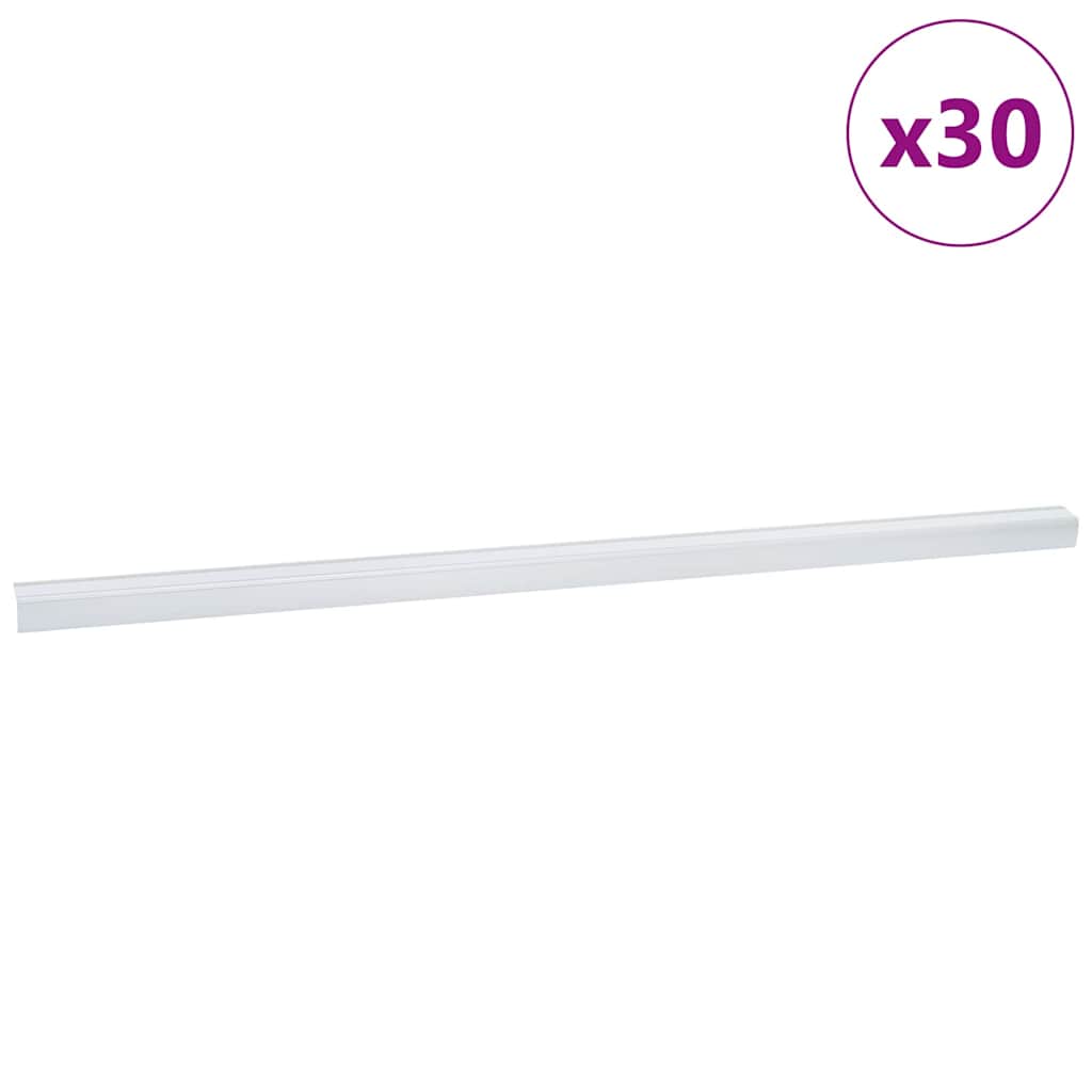 vidaXL Listwy schodowe 30 pcs Srebrny 67 x 3 x 2 cm Aluminium