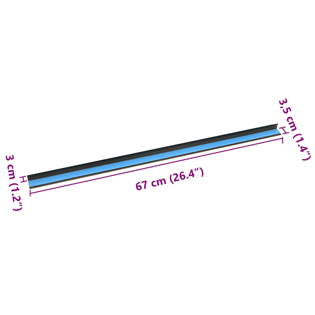 vidaXL Listwy schodowe 10 pcs Brązowy 67 x 3.5 x 3 cm Aluminium