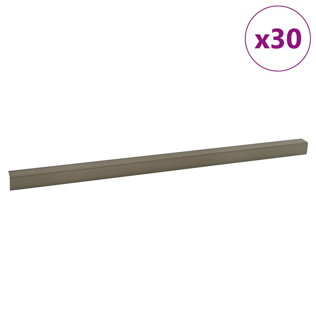vidaXL Listwy schodowe 30 pcs szampański 67 x 3 x 2 cm Aluminium