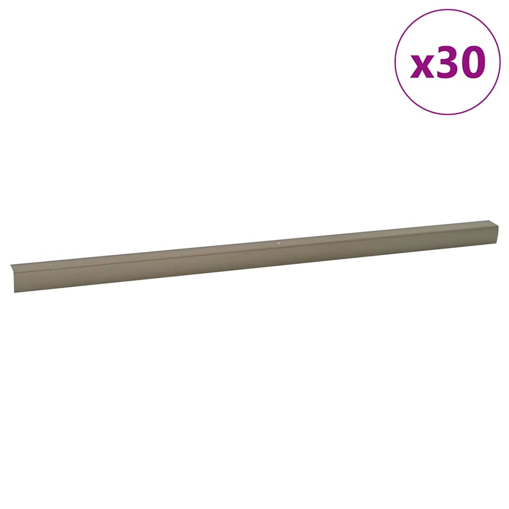 vidaXL Listwy schodowe 30 pcs szampański 67 x 3.5 x 3 cm Aluminium